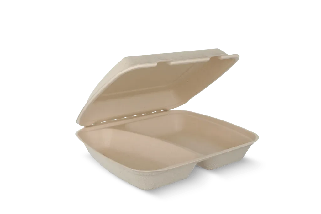 Menubox 2-vaks IP4 suikerriet BIO | 200 stuks