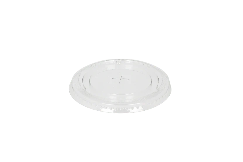 [95P] Deksel plat met kruis Ø95mm rPET - 1000 st.