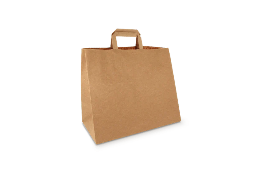 [3] Papieren tassen Groot kraft 32+16x27cm BIO 70g - 250 st.