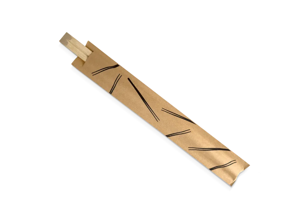 Bamboe chopsticks eetstokjes 21cm in hoesje FSC 100% BIO - 2000 st.