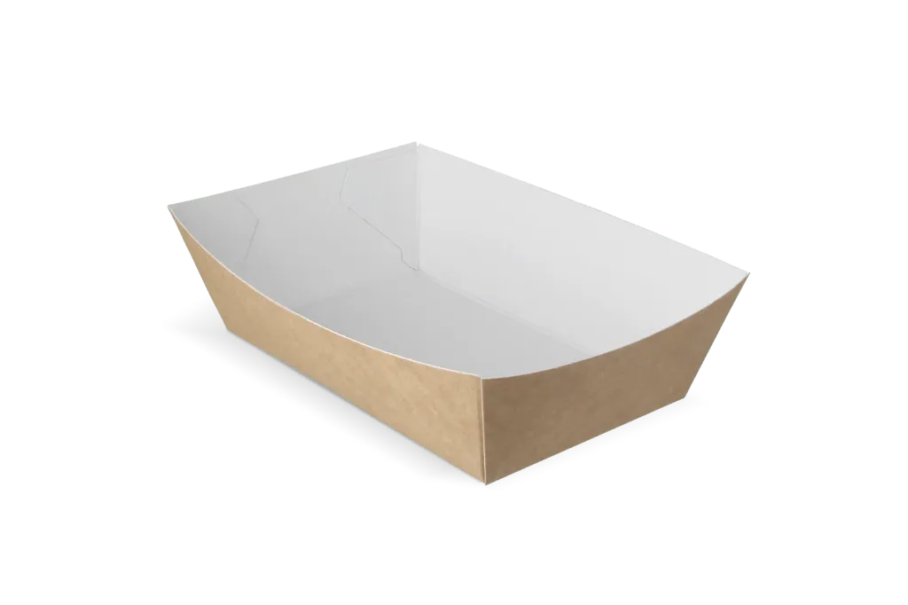 [214] Snackbakje A14 kraft/wit - 400 st