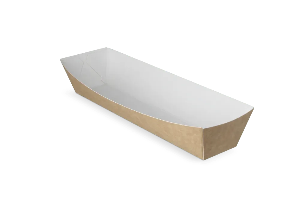 Snackbakje A16 kraft/wit - 400 st