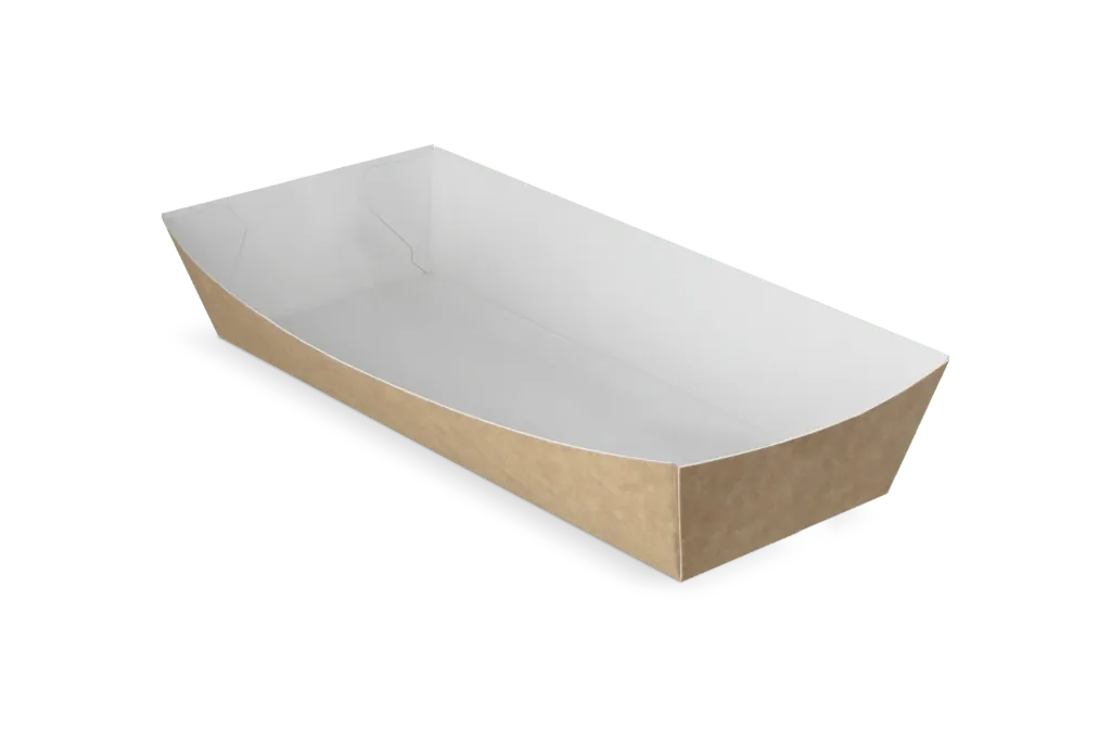 [218] Snackbakje A18 kraft/wit - 400 st