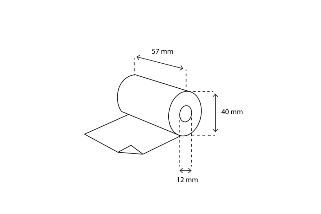 [58] Thermische pinrol BPA vrij 57x40x12 19 meter op rol - 50 st.