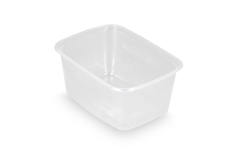 Saus bakjes 250ml 108mm rechthoekig transparant plastic - 1000 st.