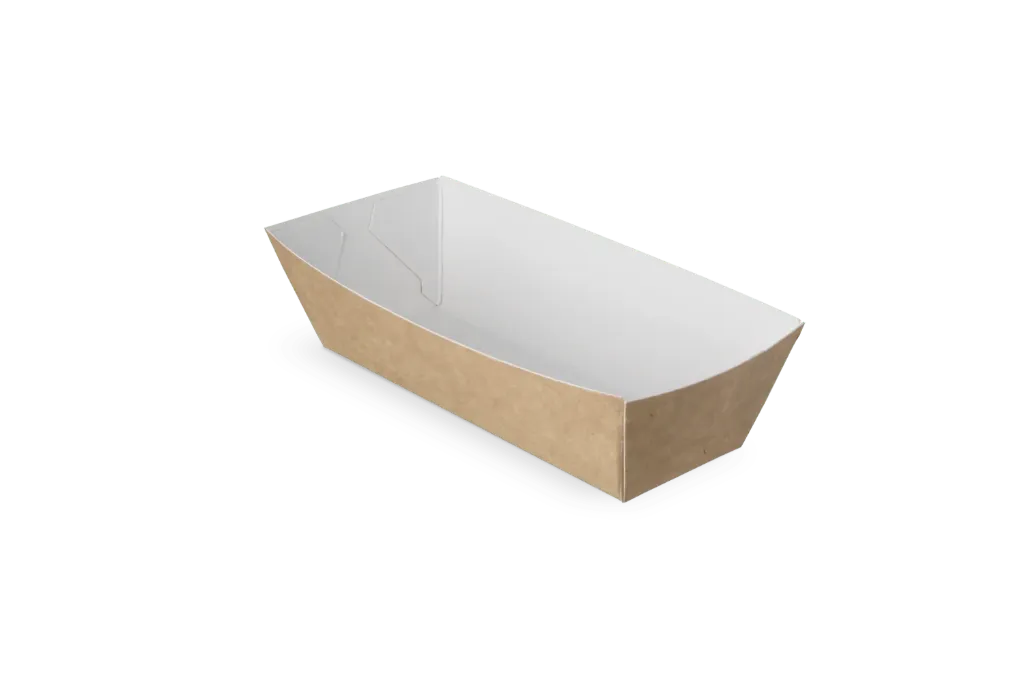 [205] Snackbakje A5 kraft/wit - 400 st