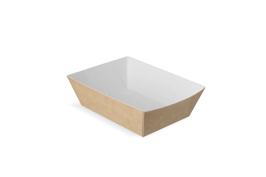 [209] Snackbakje A9 kraft/wit - 400 st