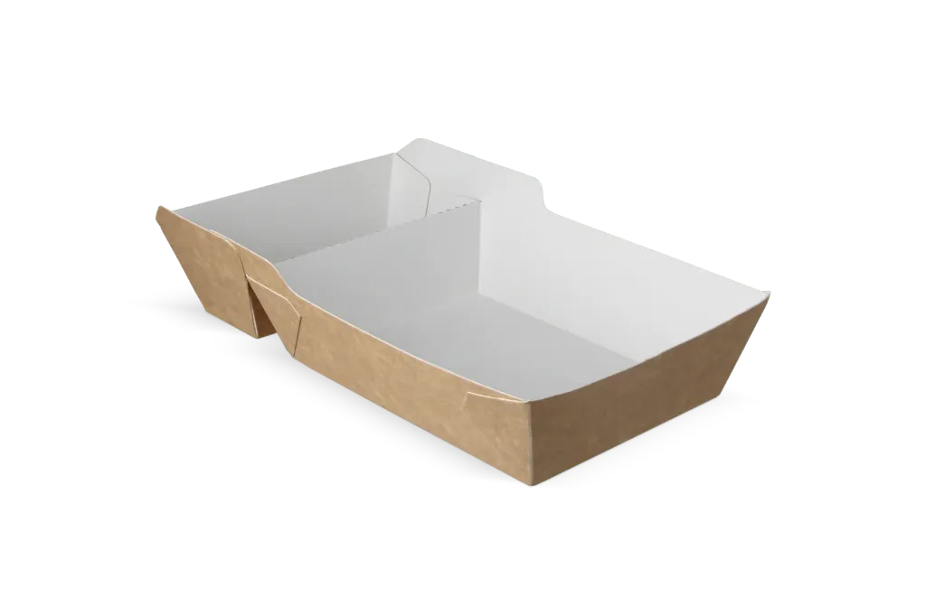 Snackbakje A20(A14+1) kraft/wit - 400 st.