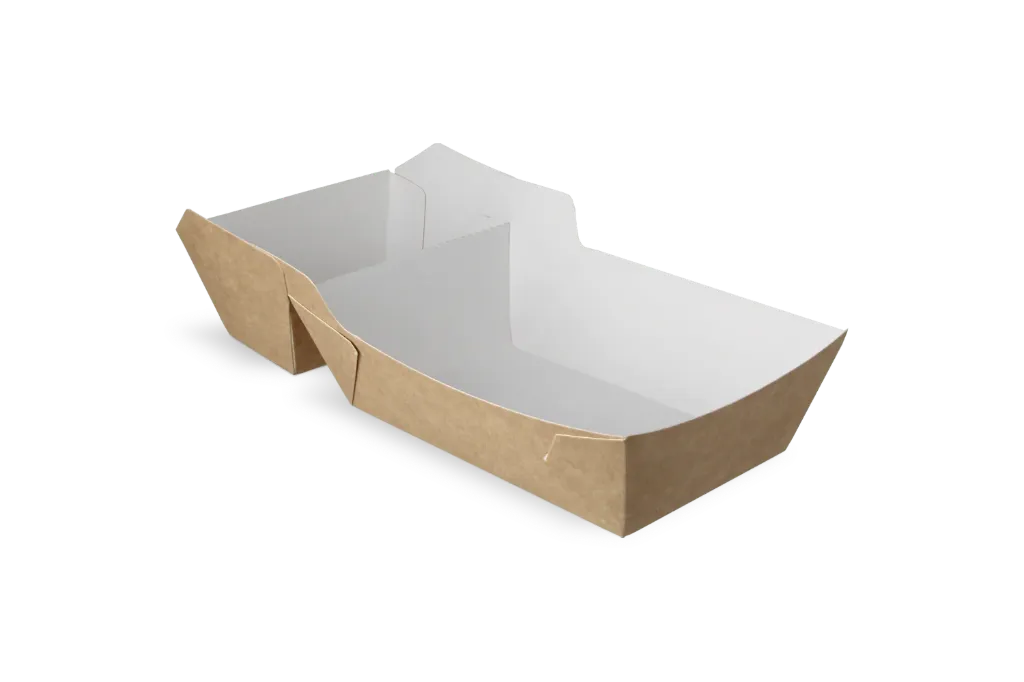 [222] Snackbakje A22(A9+1) kraft/wit - 400 st
