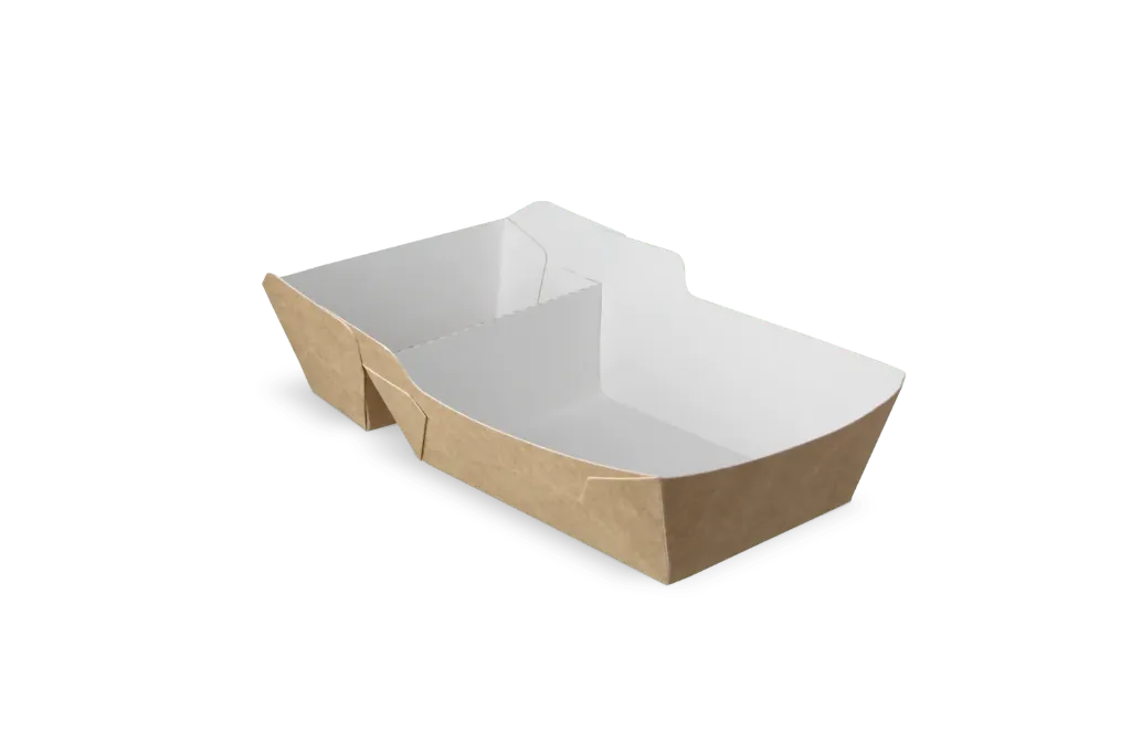 Snackbakje A23(A7+1) kraft/wit - 400 st